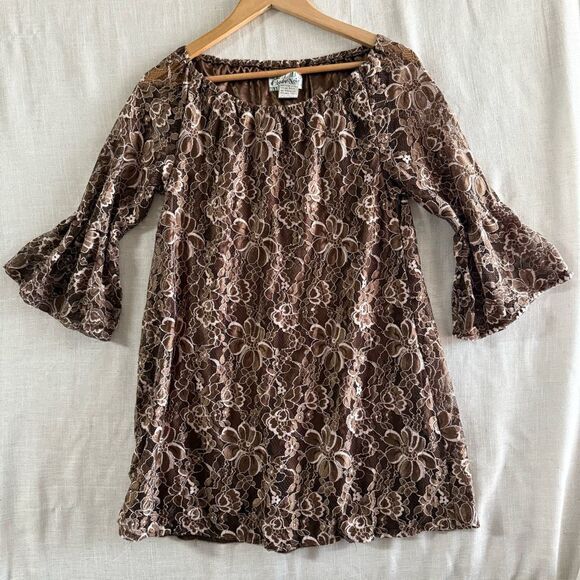Lady Noiz Tops - Lady Noiz Floral Lace Dress S Cottagecore Festival Vibes